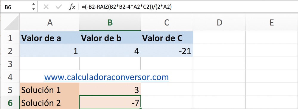 Calculadora Ecuacion De Segundo Grado Online X Bx C 0