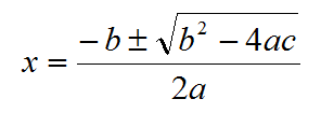 Fórmula para resolver la ecuación de segundo grado