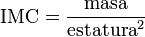 Fórmula para calcular IMC