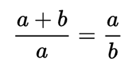 Fórmula de las proporciones áureas