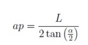 Formula for calculating apothem