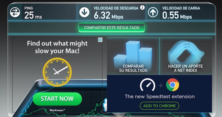 Test de velocidad de Internet