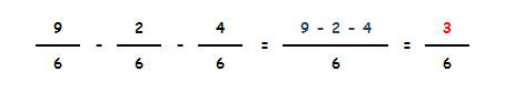 Ejemplo de restar fracciones