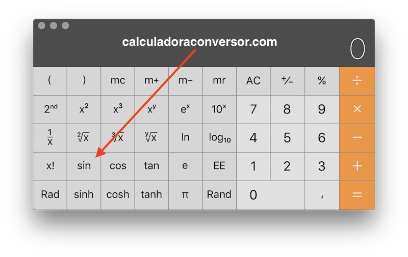 Calcular seno en calculadora