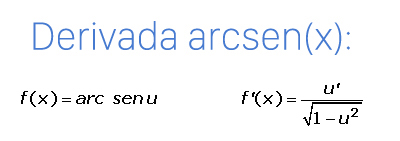 Fórmula de la derivada del arcoseno