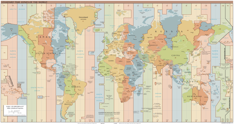 Mapa de Husos horarios