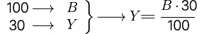 Fórmula para calcular el 30%