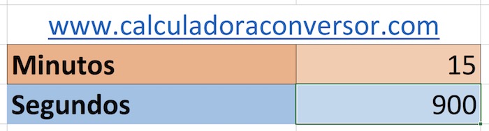 Conversor de minutos a segundos en Excel