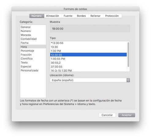 Pasar de segundos a horas, minutos y segundos en Excel