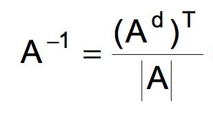 Fórmula para calcular matriz inversa