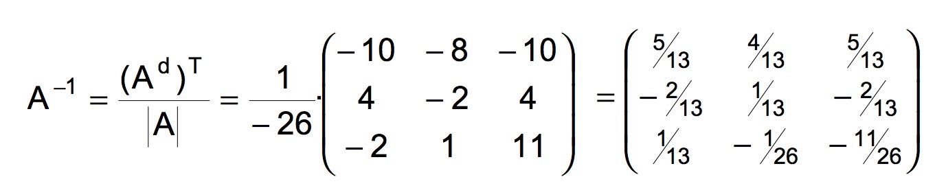 Ejemplo resuelto de matriz inversa