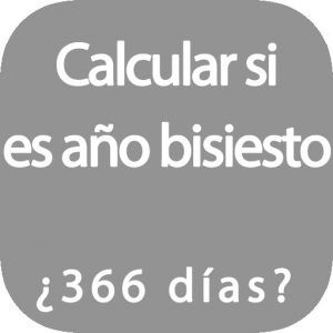 Calculadora de año bisiesto