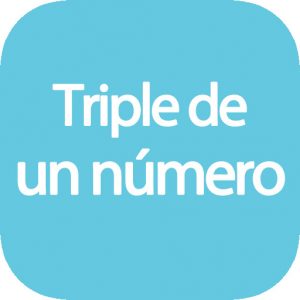 Triple de un número