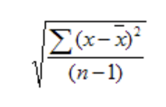 Fórmula de desviación típica muestral