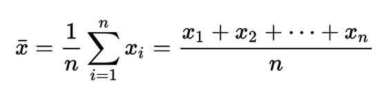 Fórmula para calcular la media