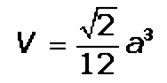 Formula to obtain the volume of a tetrahedron