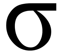 Standard deviation symbol