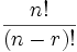 Formula of permutations without repetition