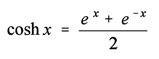 Fórmula del coseno hiperbólico