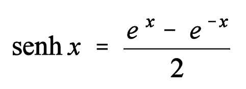 Fórmula seno hiperbólico