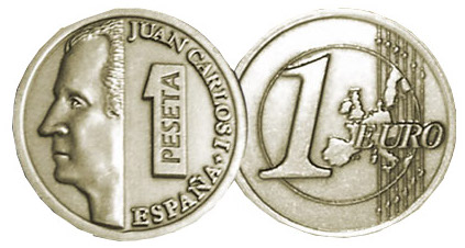 pesetas euros