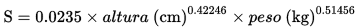 Fórmula de Gehan y George para calcular el ASC