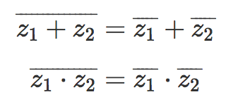 Sum and product of two conjugates