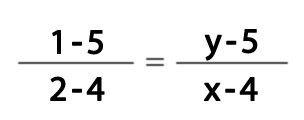 Ejercicio para calcular la ecuación de la recta que pasa por dos puntos