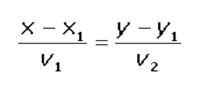 Formula for the continuous equation of the straight line