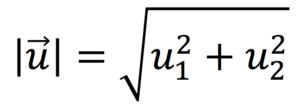 Fórmula para calcular el módulo de un vector