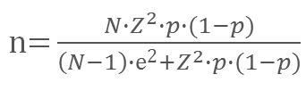 Fórmula para calcular el tamaño muestral