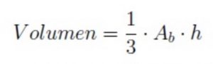 Fórmula para calcular el volumen de una pirámide