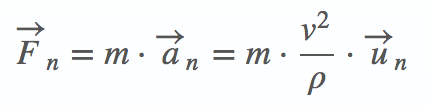 Fórmula de la fuerza centrípeta