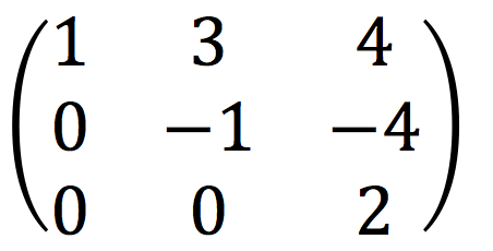 Matriz triangular superior