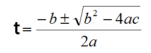 Formula for solving second degree equations