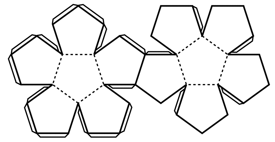 Template of a dodecahedron