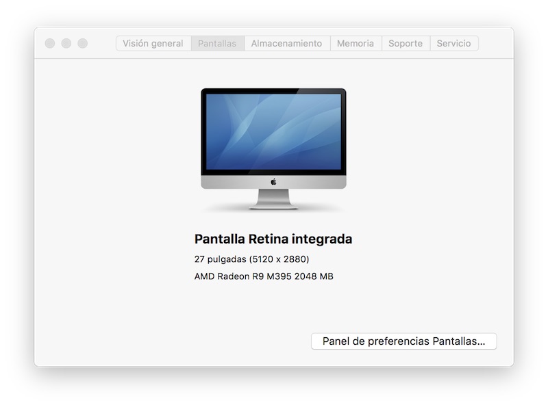 Resolución de pantalla de Mac