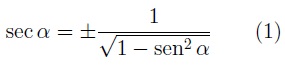 Secant as a function of sine