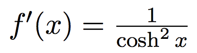 Derivada de la tangente hiperbólica