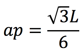 Formula for calculating the apothem of a triangle