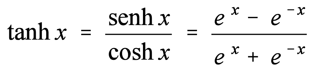 Fórmula tangente hiperbólica