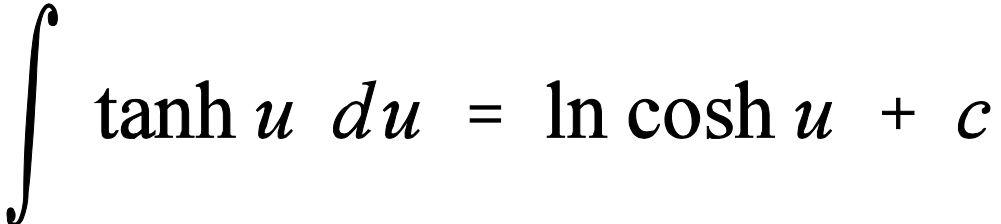 Integral de tangente hiperbólica