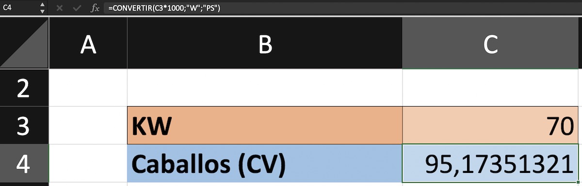 kw a cv excel